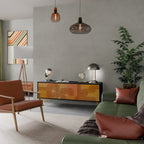 STRENGTHENING RELATION TV-Lowboard mit 3 Türen in Schwarz