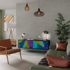 COLD SHOWCASE TV-Lowboard mit 3 Türen in Schwarz