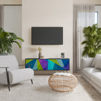 COLD SHOWCASE TV-Lowboard mit 3 Türen in Schwarz