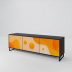 ORANGE ARRANGEMENT TV-Lowboard mit 3 Türen in Schwarz