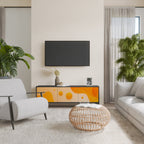 ORANGE ARRANGEMENT TV-Lowboard mit 3 Türen in Schwarz