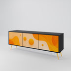 ORANGE ARRANGEMENT TV-Lowboard mit 3 Türen in Schwarz