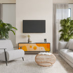 ORANGE ARRANGEMENT TV-Lowboard mit 3 Türen in Schwarz