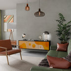 ORANGE ARRANGEMENT TV-Lowboard mit 3 Türen in Schwarz