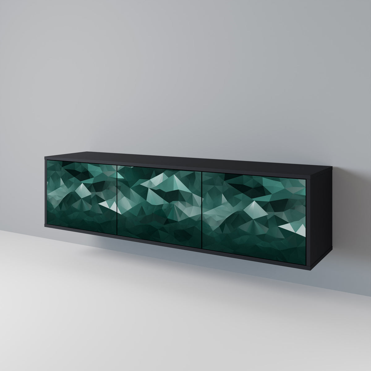 POLYGONAL FLOATING 3-türiges TV-Lowboard