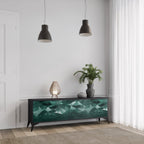 POLYGONAL FLOATING TV-Lowboard mit 3 Türen in Schwarz