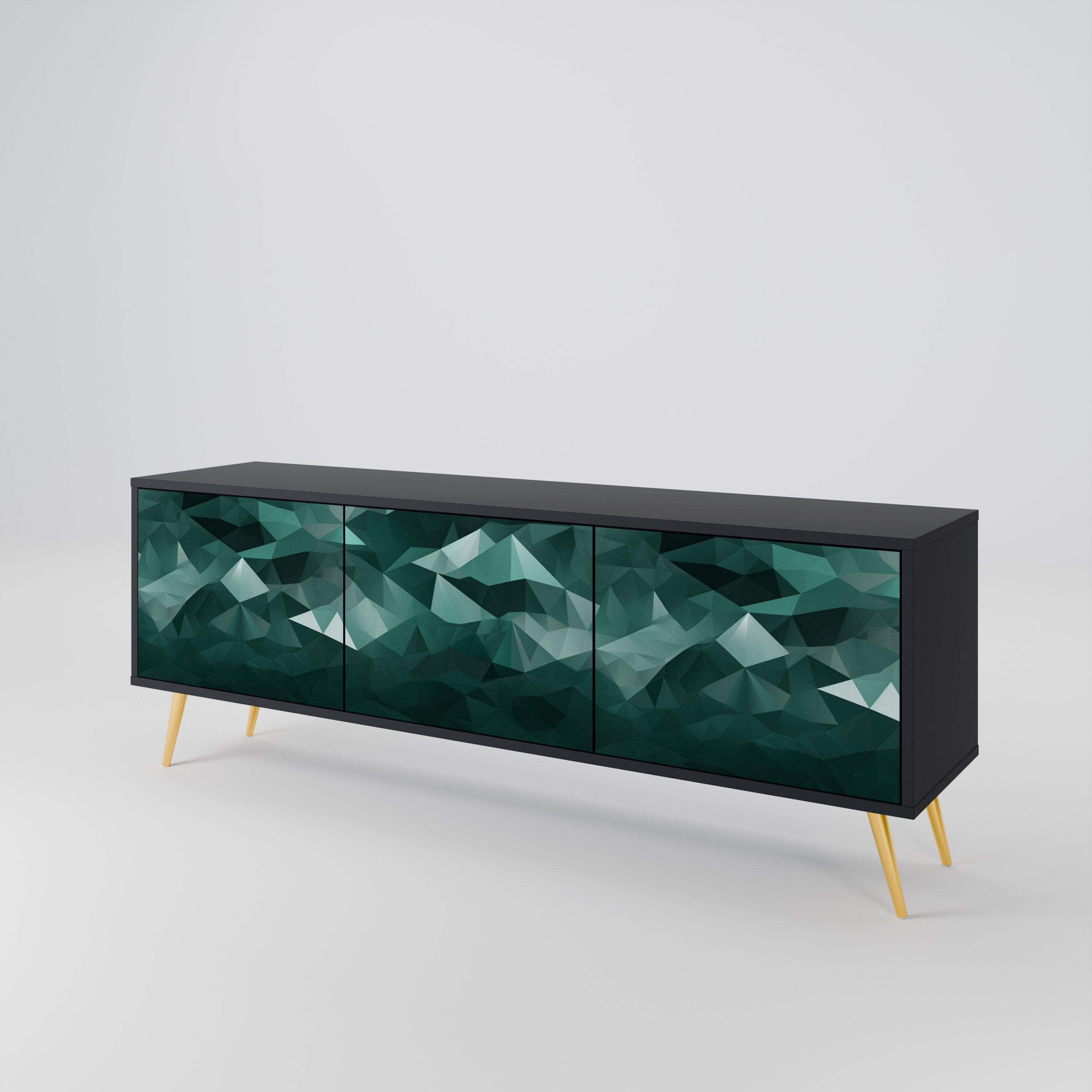 POLYGONAL FLOATING 3-türiges TV-Lowboard