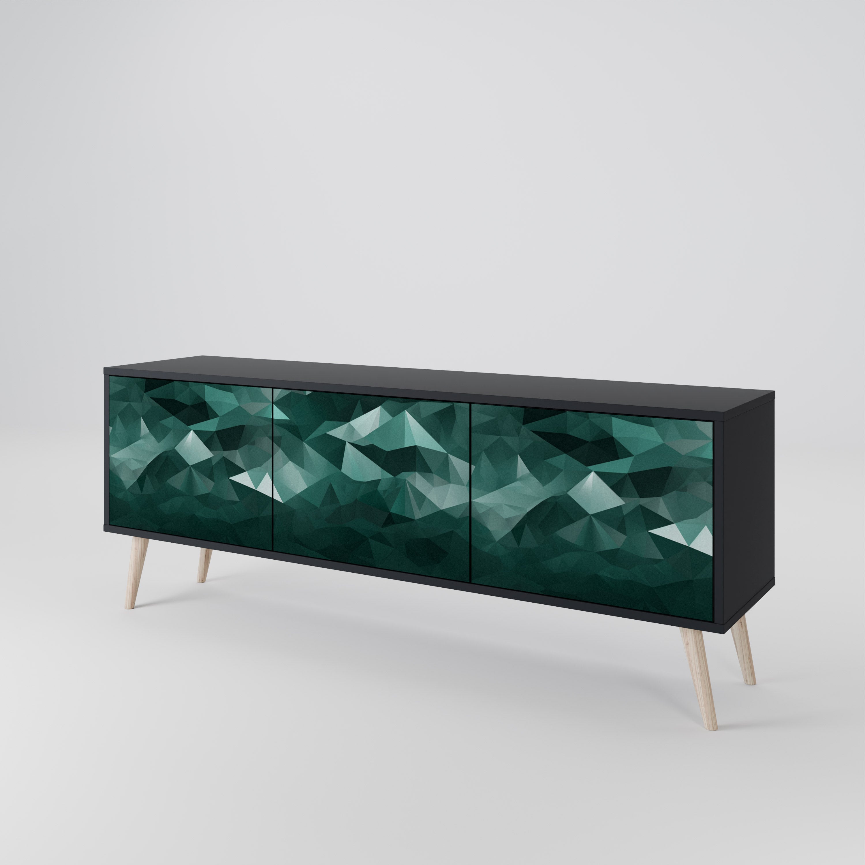 POLYGONAL FLOATING 3-türiges TV-Lowboard
