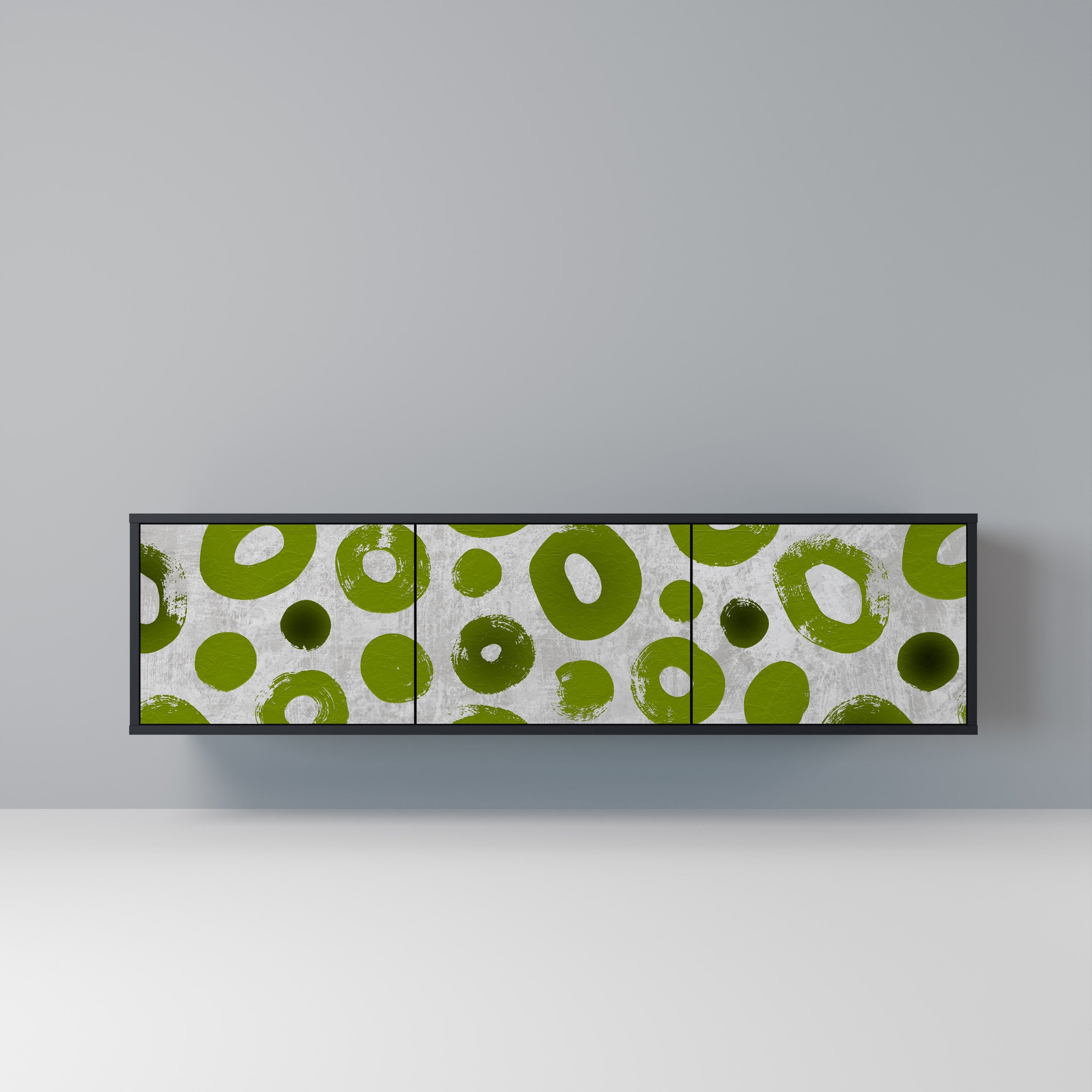 GREEN RHAPSODY TV-Lowboard mit 3 Türen in Schwarz