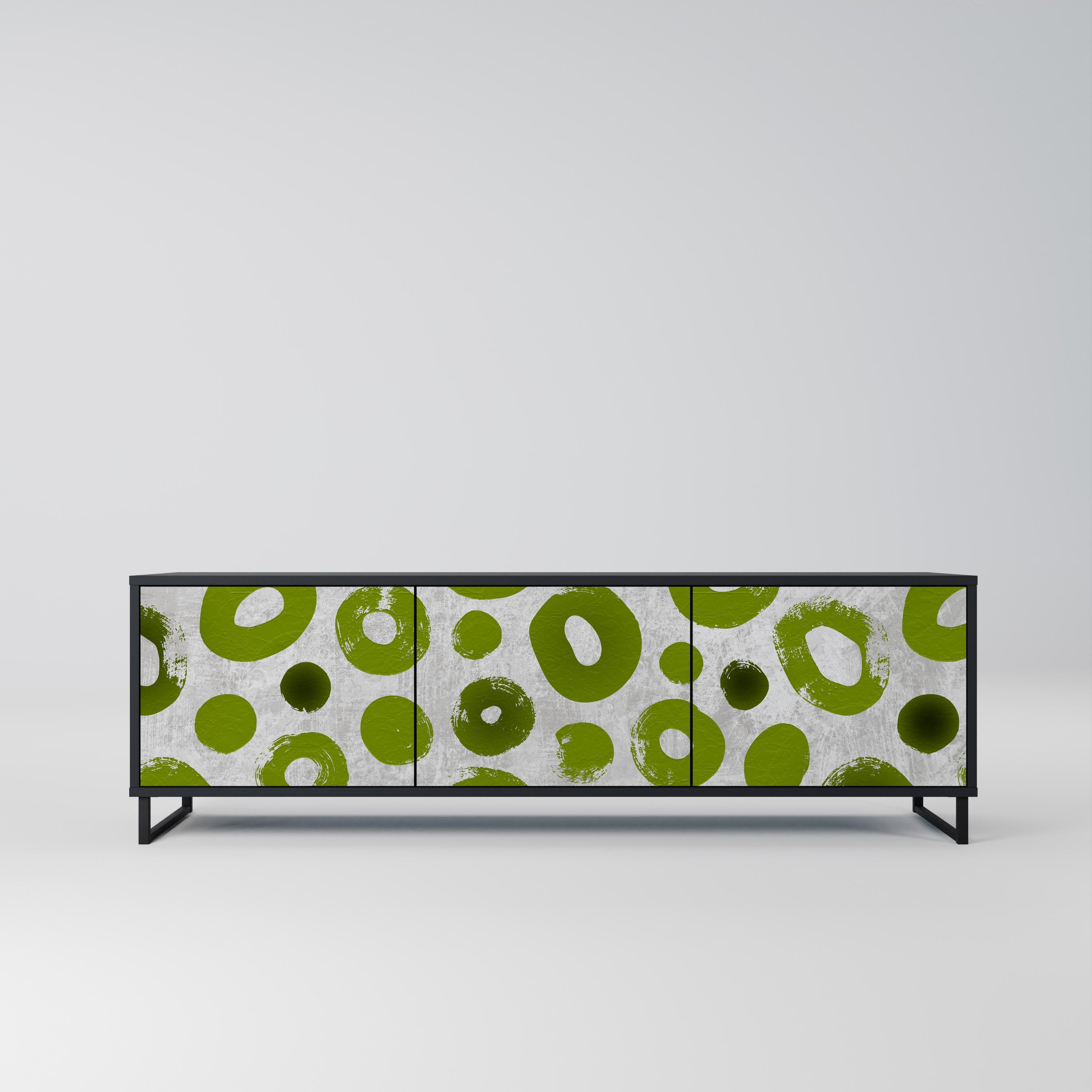 GREEN RHAPSODY TV-Lowboard mit 3 Türen in Schwarz