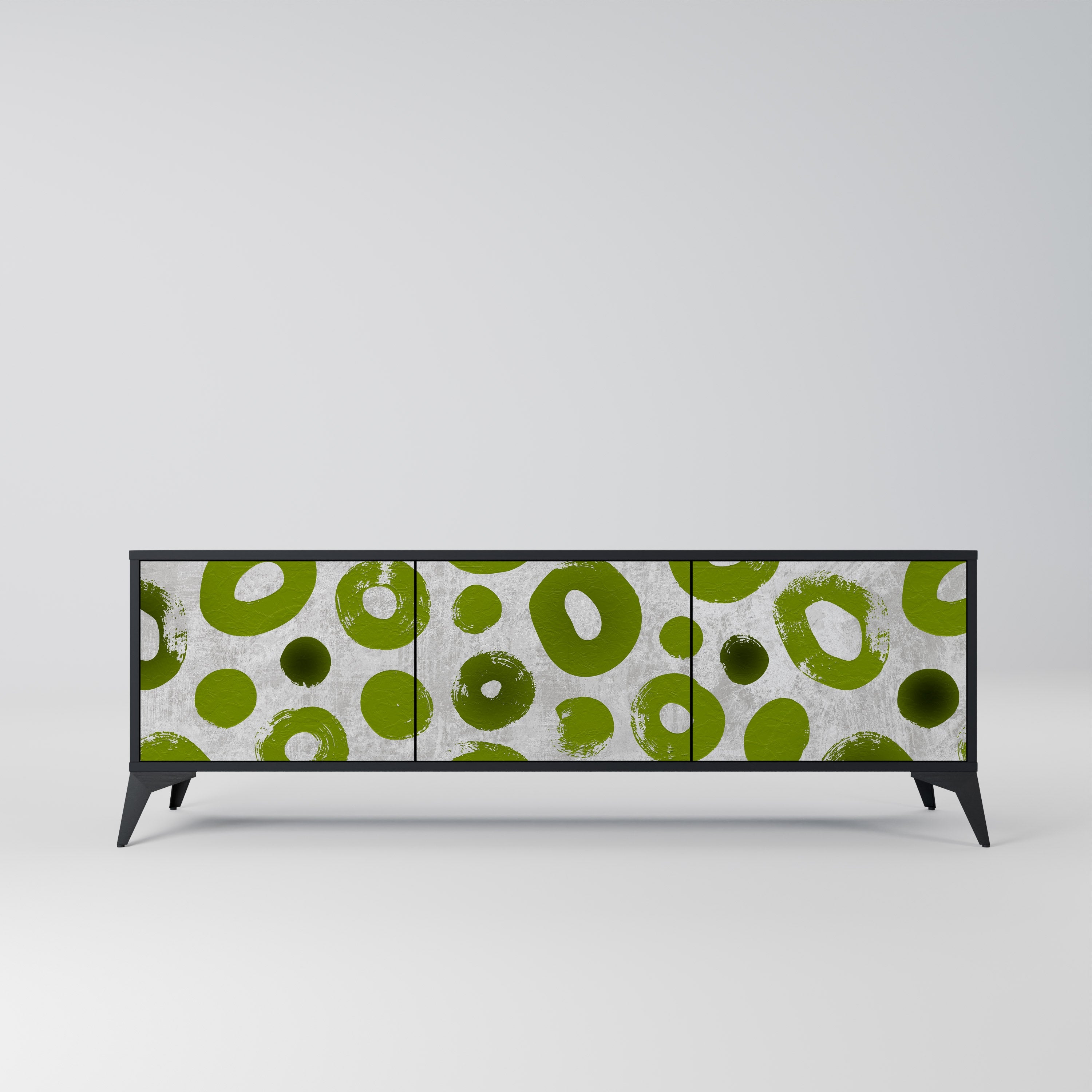 GREEN RHAPSODY TV-Lowboard mit 3 Türen in Schwarz