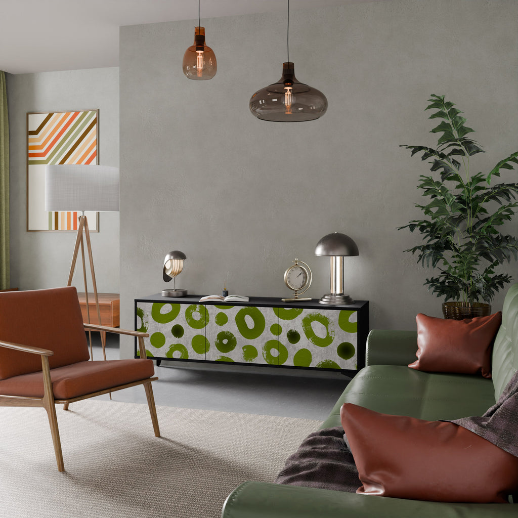 GREEN RHAPSODY TV-Lowboard mit 3 Türen in Schwarz