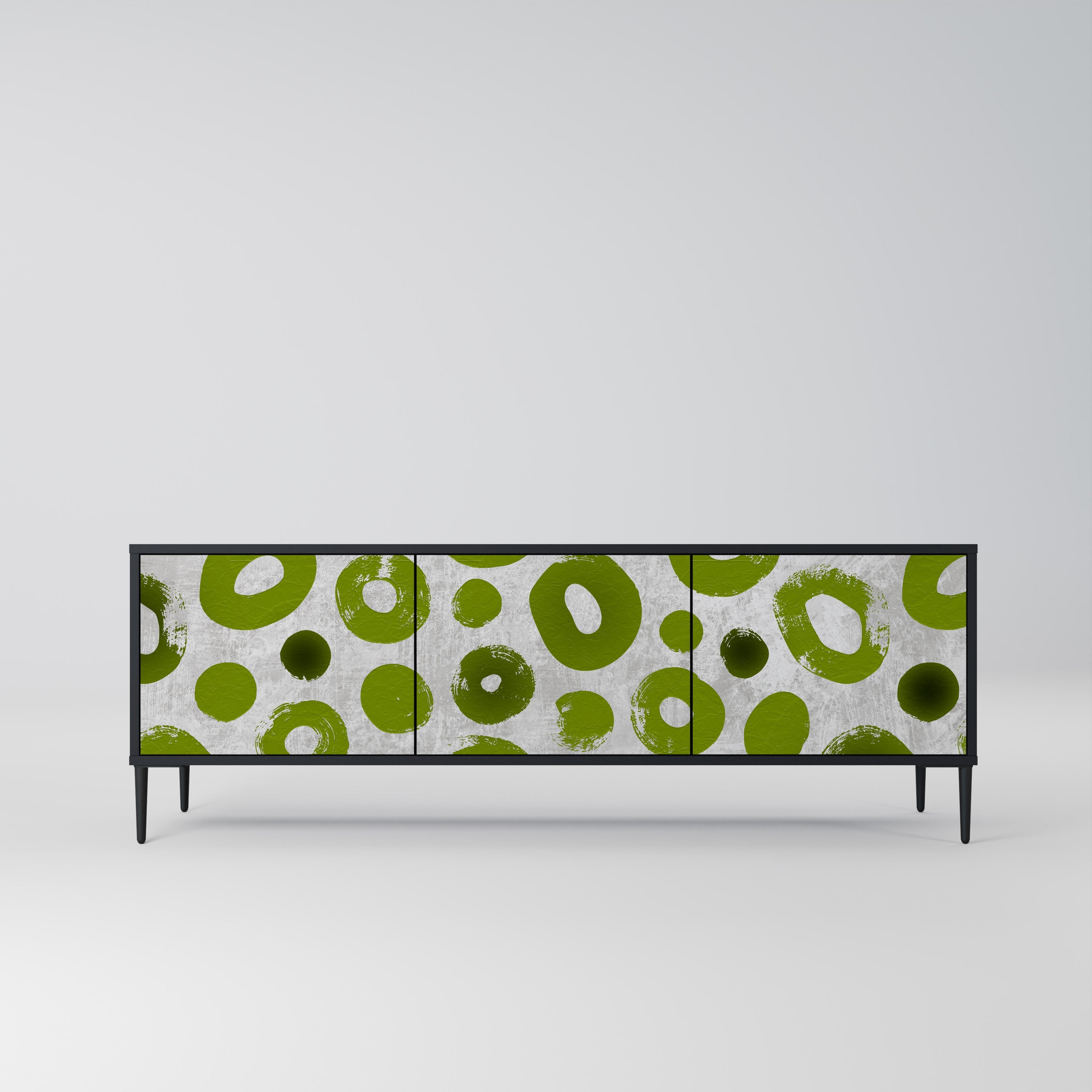 GREEN RHAPSODY TV-Lowboard mit 3 Türen in Schwarz