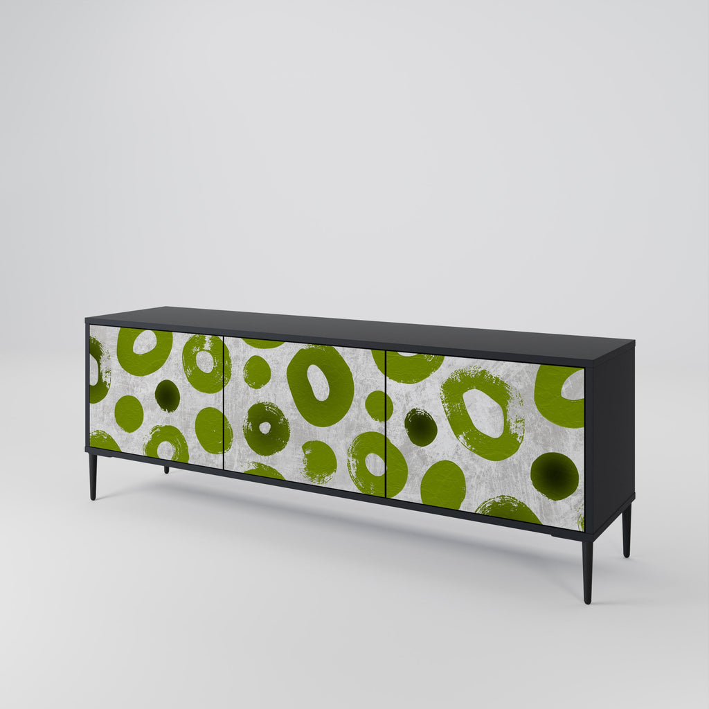 GREEN RHAPSODY TV-Lowboard mit 3 Türen in Schwarz
