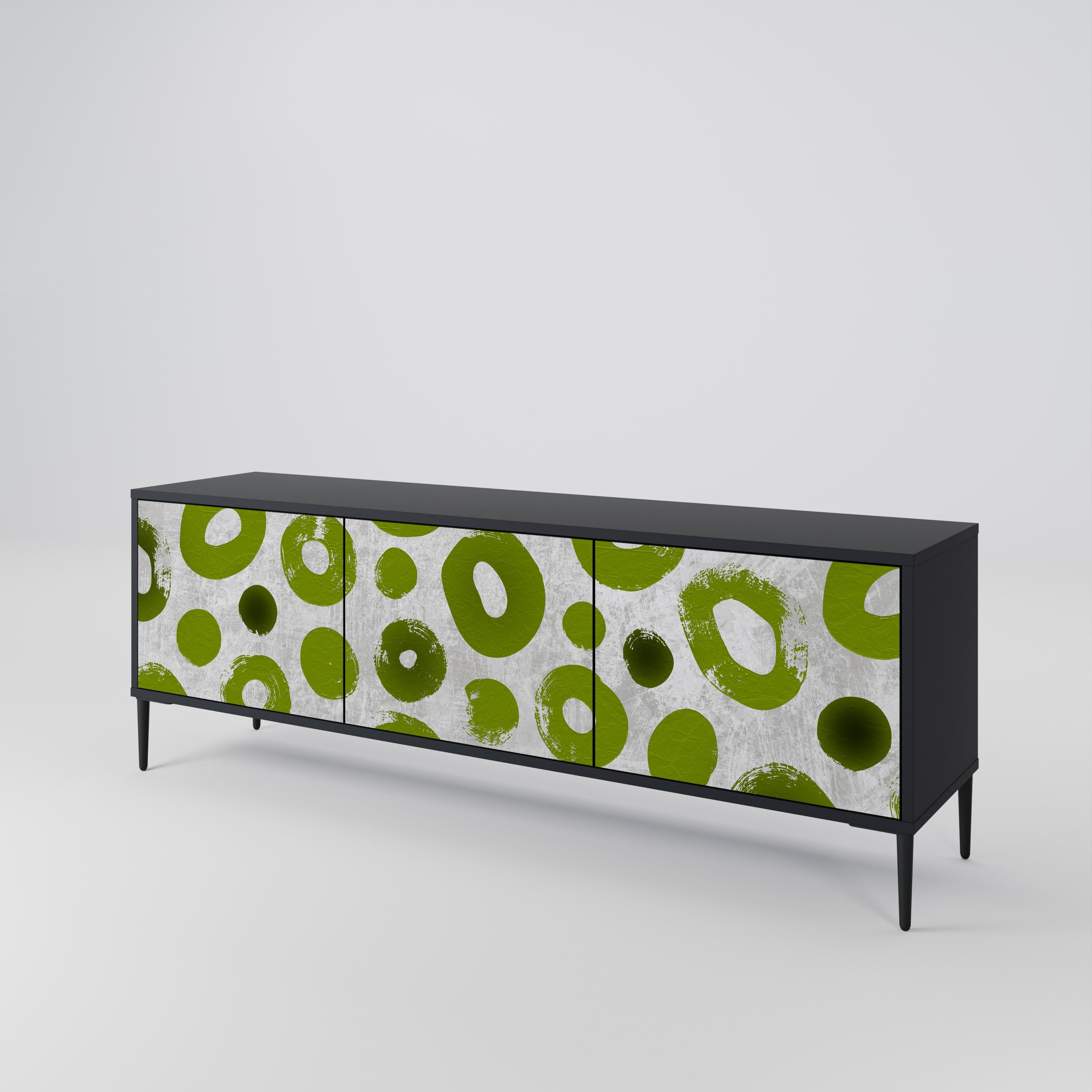 GREEN RHAPSODY TV-Lowboard mit 3 Türen in Schwarz