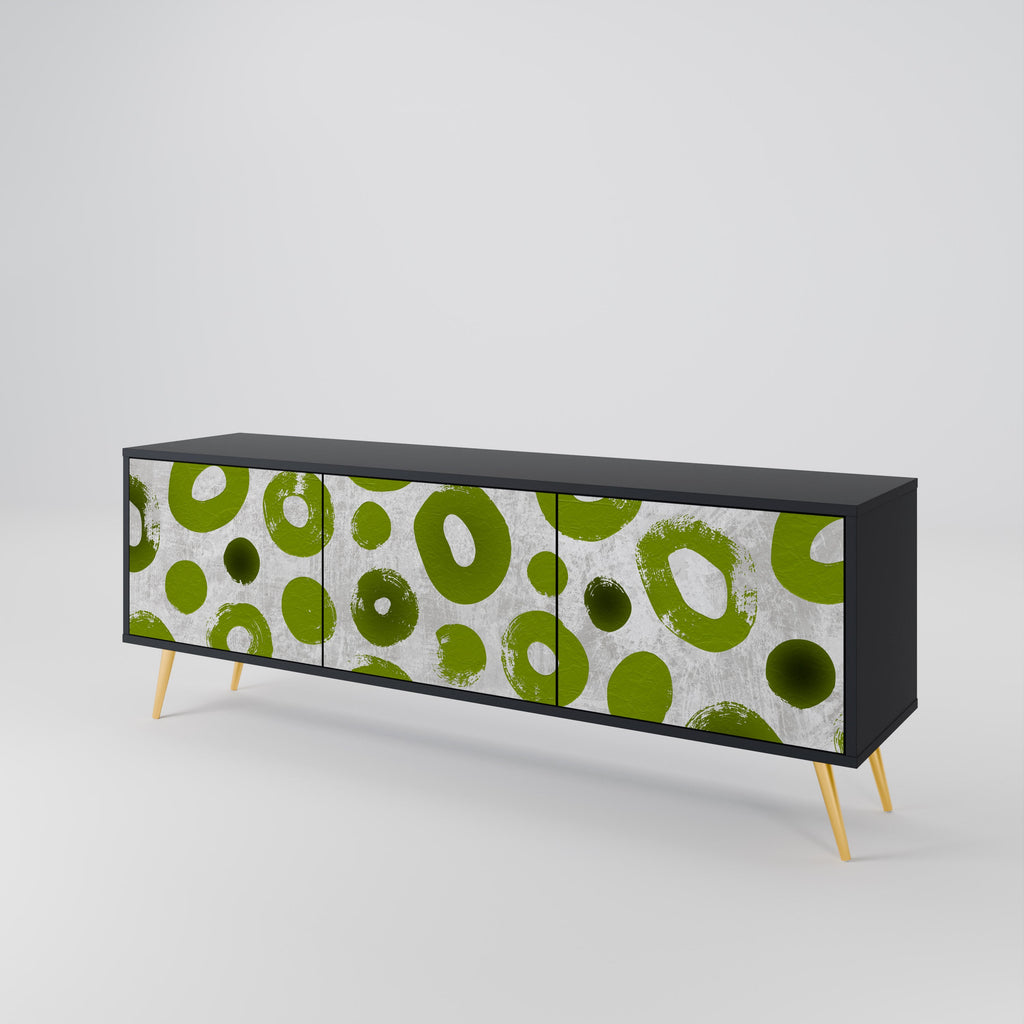 GREEN RHAPSODY TV-Lowboard mit 3 Türen in Schwarz