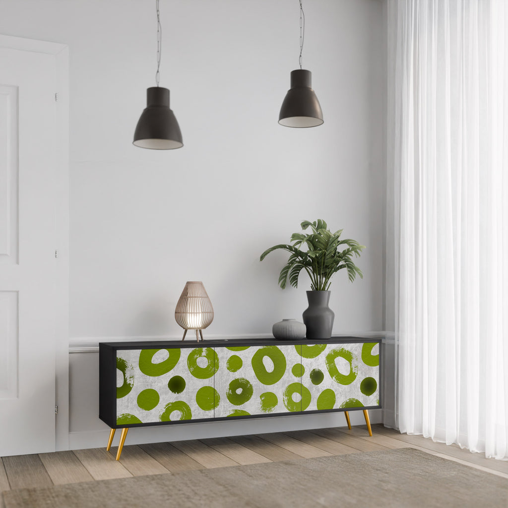 GREEN RHAPSODY TV-Lowboard mit 3 Türen in Schwarz