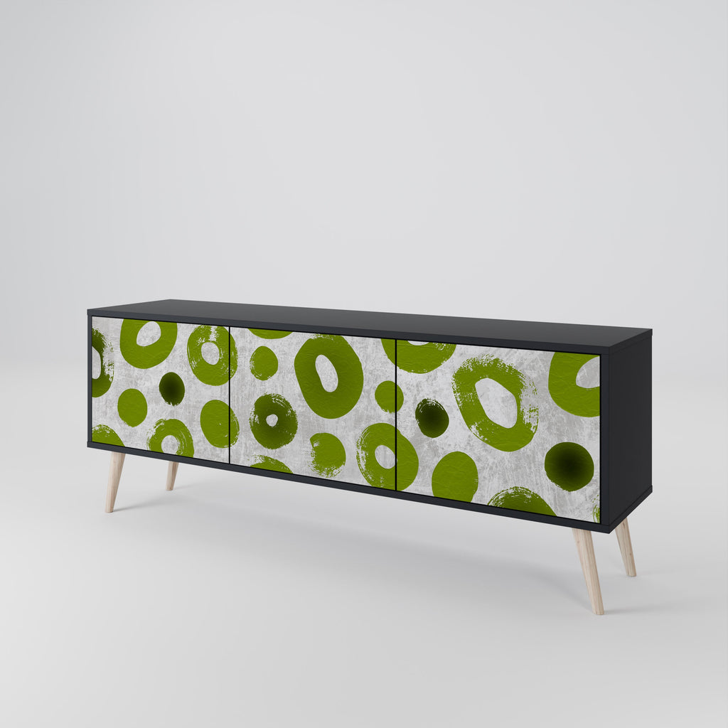 GREEN RHAPSODY TV-Lowboard mit 3 Türen in Schwarz