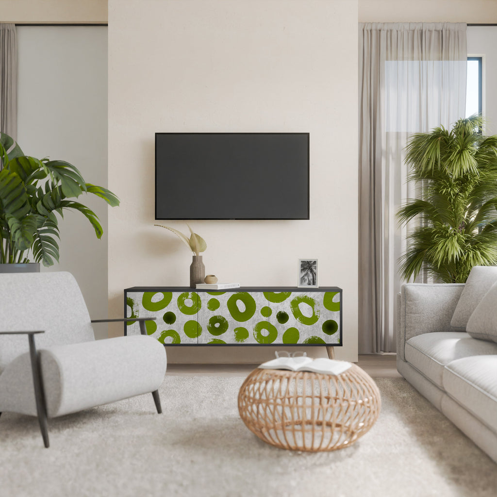 GREEN RHAPSODY TV-Lowboard mit 3 Türen in Schwarz