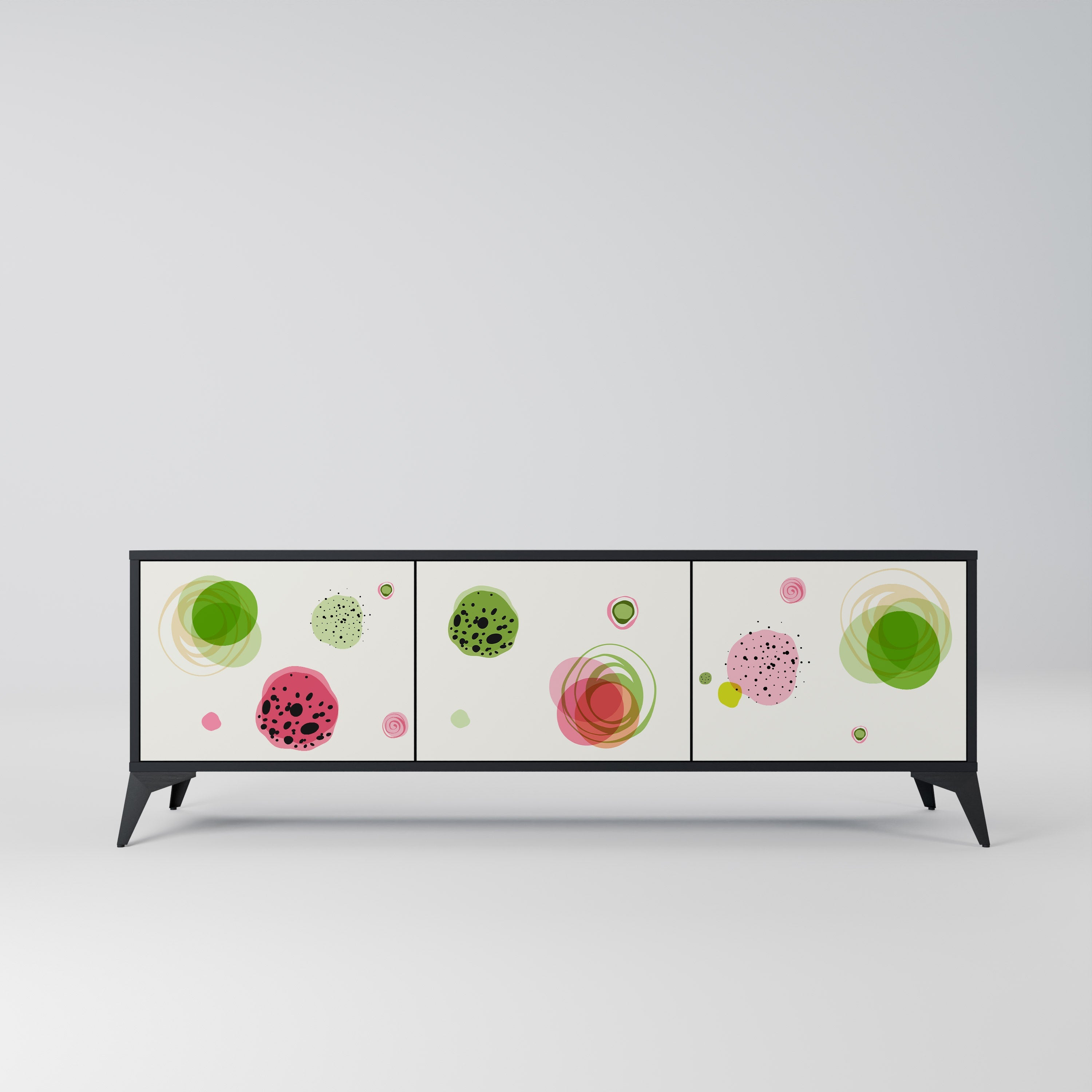 COLORFUL COSMOS TV-Lowboard mit 3 Türen in Schwarz