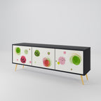 COLORFUL COSMOS TV-Lowboard mit 3 Türen in Schwarz