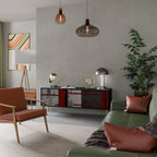 GRAY FIGURES TV-Lowboard mit 3 Türen in Schwarz