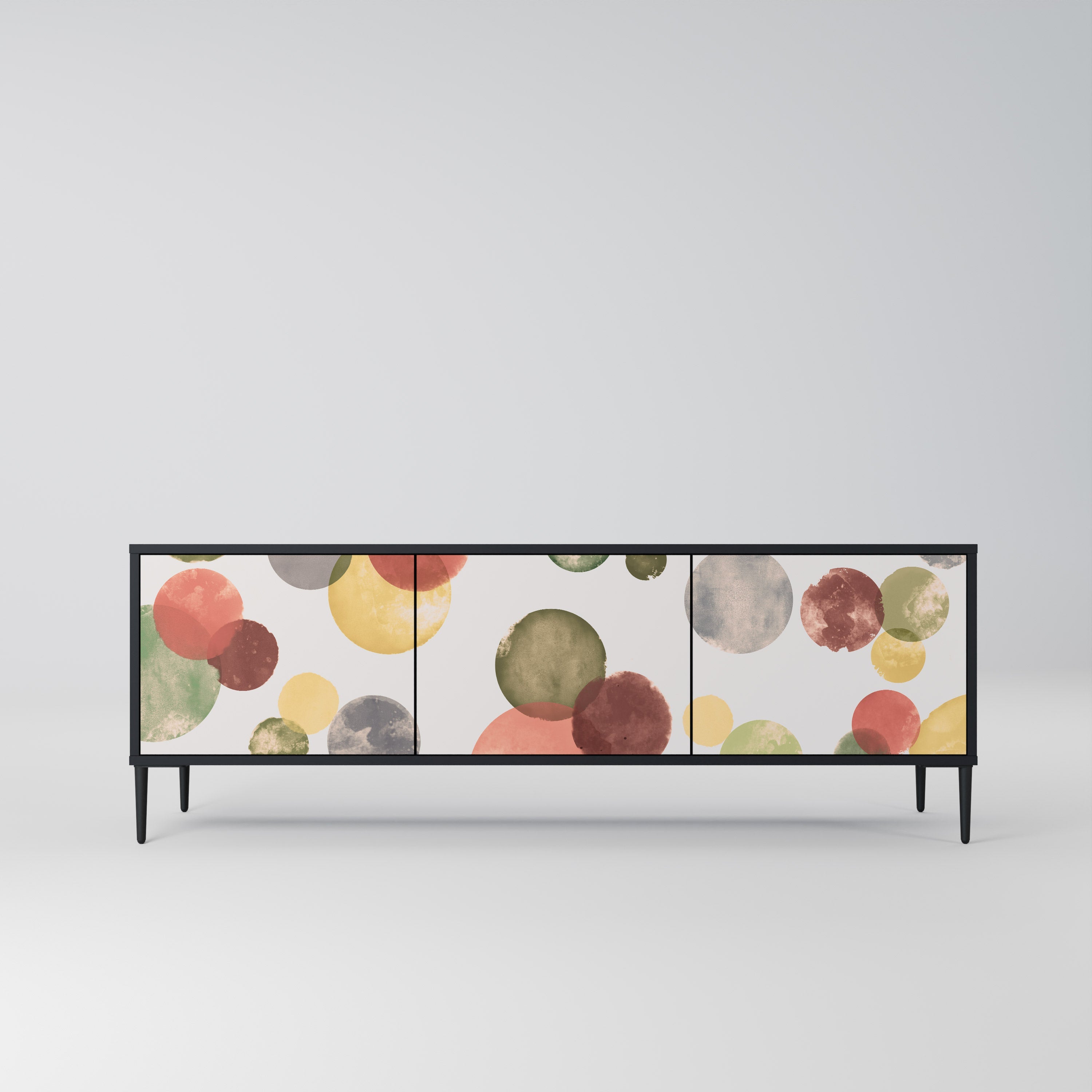 FLEETING HAPPINESS TV-Lowboard mit 3 Türen in Schwarz