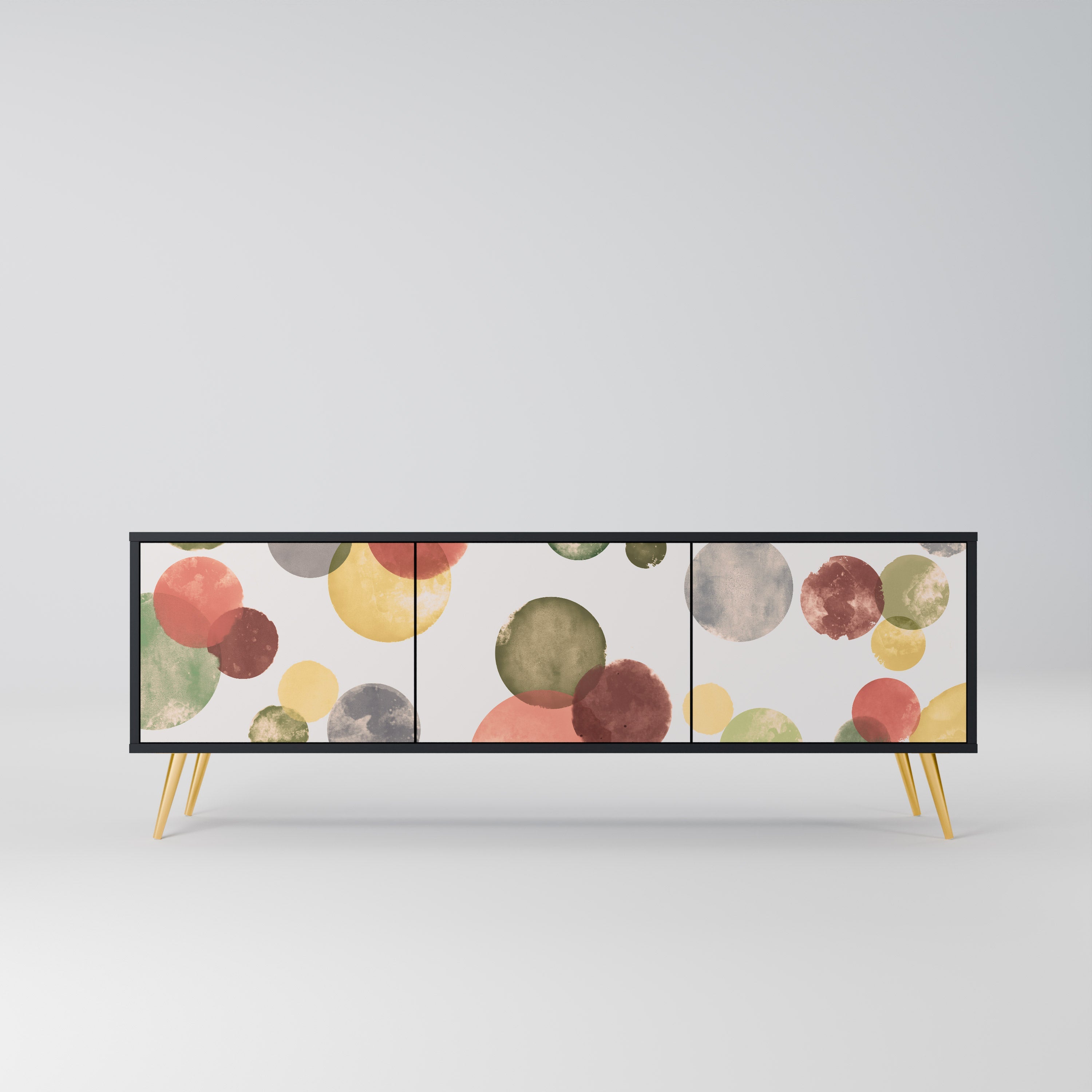 FLEETING HAPPINESS TV-Lowboard mit 3 Türen in Schwarz