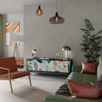 BOTANICAL HURRICANE TV-Lowboard mit 3 Türen in Schwarz