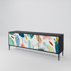 BOTANICAL HURRICANE TV-Lowboard mit 3 Türen in Schwarz