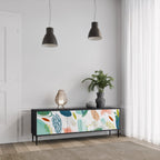 BOTANICAL HURRICANE TV-Lowboard mit 3 Türen in Schwarz