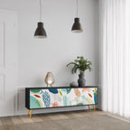 BOTANICAL HURRICANE TV-Lowboard mit 3 Türen in Schwarz