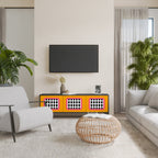 TEARS IN HEAVEN TV-Lowboard mit 3 Türen in Schwarz