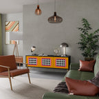 TEARS IN HEAVEN TV-Lowboard mit 3 Türen in Schwarz