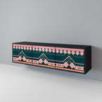 ROYAL COMPOSITION TV-Lowboard mit 3 Türen in Schwarz