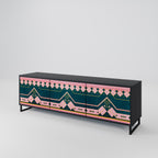 ROYAL COMPOSITION TV-Lowboard mit 3 Türen in Schwarz