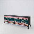 ROYAL COMPOSITION TV-Lowboard mit 3 Türen in Schwarz