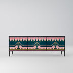 ROYAL COMPOSITION TV-Lowboard mit 3 Türen in Schwarz