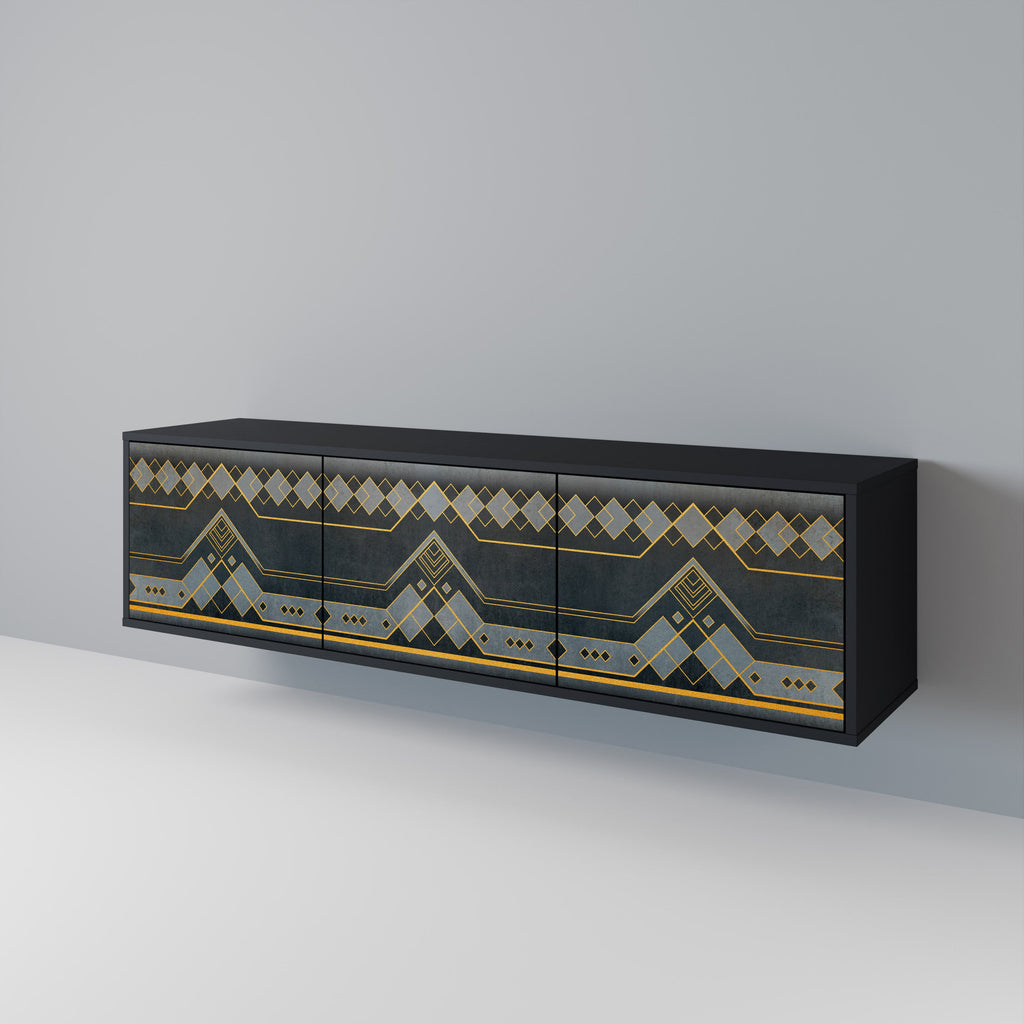 ROYAL ORDINARINESS TV-Lowboard mit 3 Türen in Schwarz