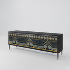 ROYAL ORDINARINESS TV-Lowboard mit 3 Türen in Schwarz