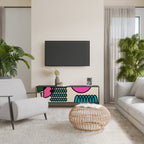 GEOMETRIC RHAPSODY TV-Lowboard mit 3 Türen in Schwarz