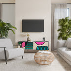 GEOMETRIC RHAPSODY TV-Lowboard mit 3 Türen in Schwarz