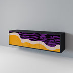 INDEPENDENT BORDER TV-Lowboard mit 3 Türen in Schwarz