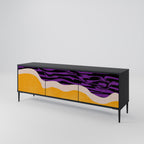 INDEPENDENT BORDER TV-Lowboard mit 3 Türen in Schwarz