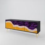 INDEPENDENT BORDER TV-Lowboard mit 3 Türen in Schwarz