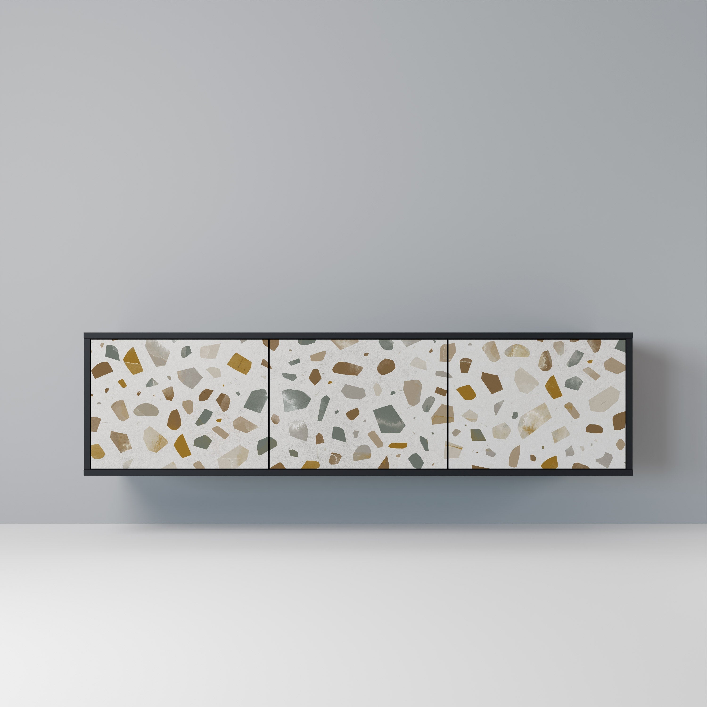 PIECES OF TOMORROW TV-Lowboard mit 3 Türen in Schwarz