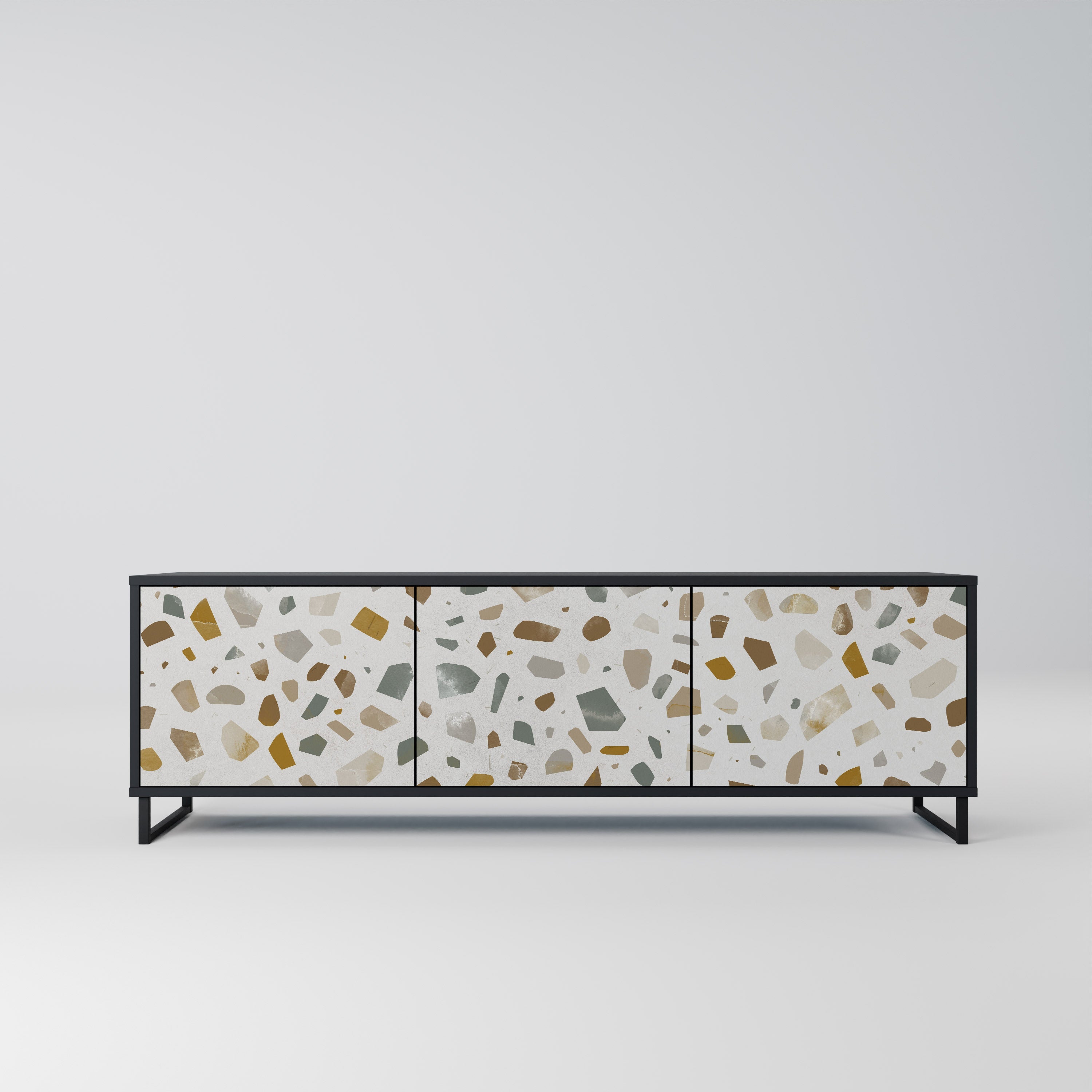 PIECES OF TOMORROW TV-Lowboard mit 3 Türen in Schwarz