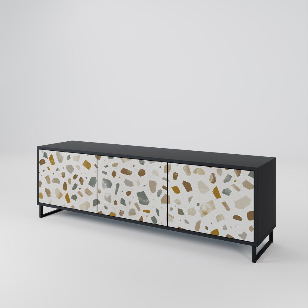 PIECES OF TOMORROW TV-Lowboard mit 3 Türen in Schwarz