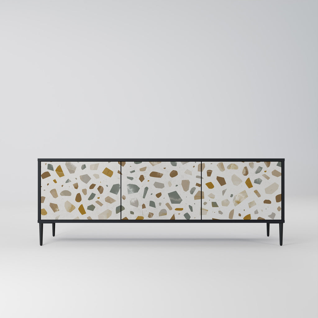 PIECES OF TOMORROW TV-Lowboard mit 3 Türen in Schwarz