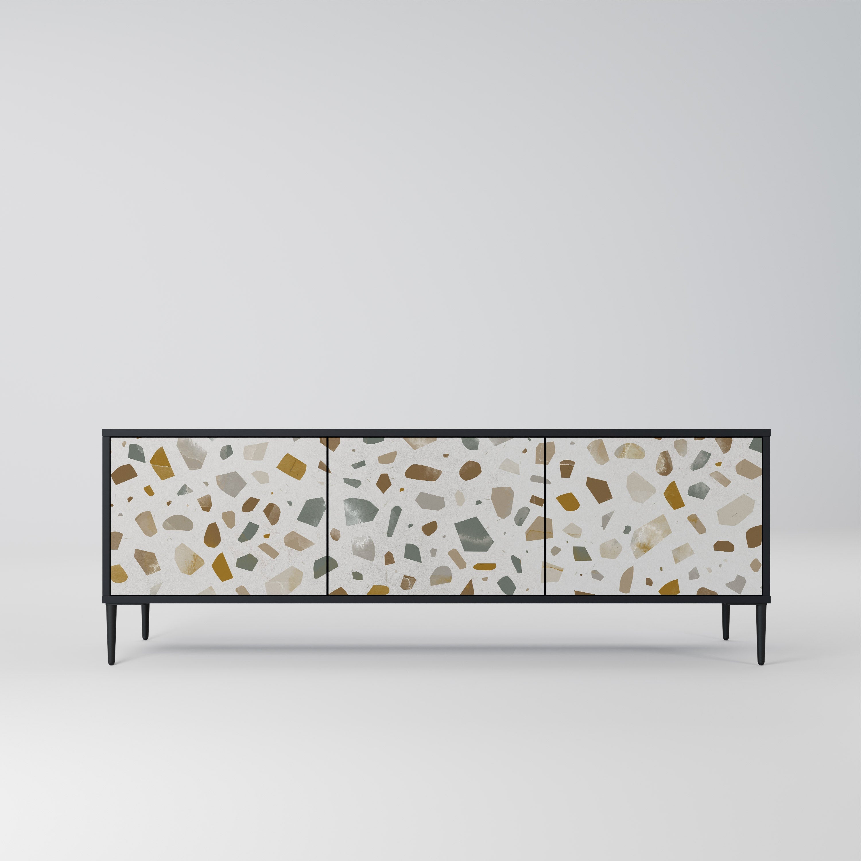 PIECES OF TOMORROW TV-Lowboard mit 3 Türen in Schwarz